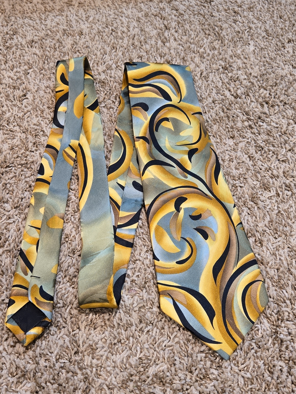 2006 J Garcia Snail Garden Limited Edition Silk Tie Collection 43 Gold Tones NEW